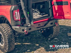 Ford Bronco Rear Bumper - Steel Bender - Textured Black - Havoc 